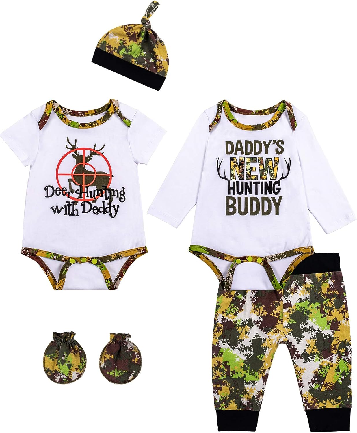 Bakjuno 5-Piece Newborn Deer Outfit for Baby Boys