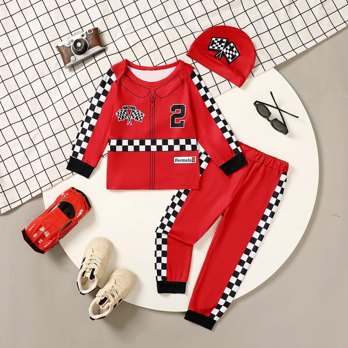 Hapidoos Baby Boy 2nd Birthday Race Car Driver Outfit Fun Toddlers Party Gear