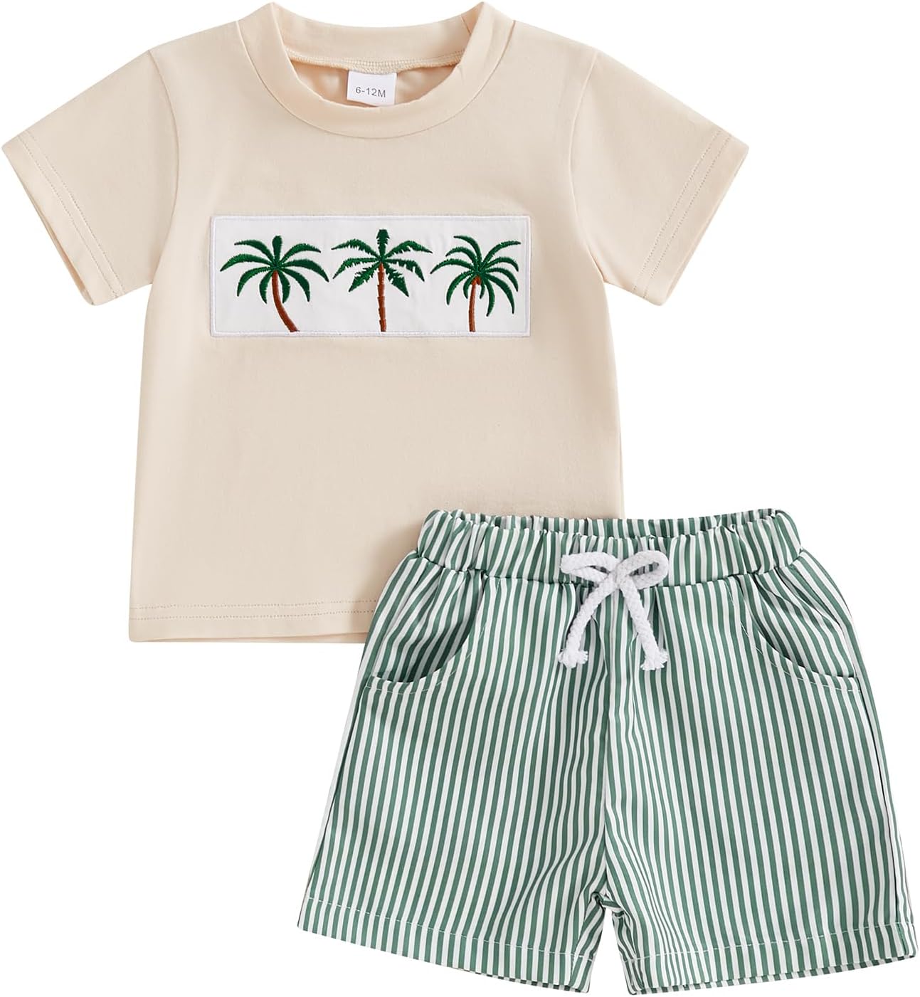 Sprifallbaby Baby Boy Tropical Print T-Shirt Shorts Set