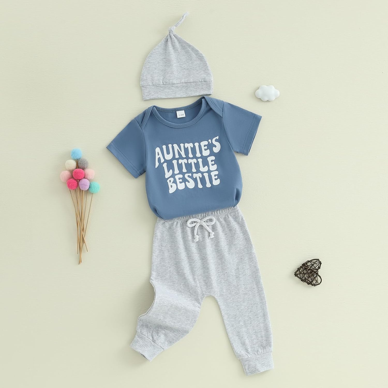Newborn Baby Boy Summer Romper Set