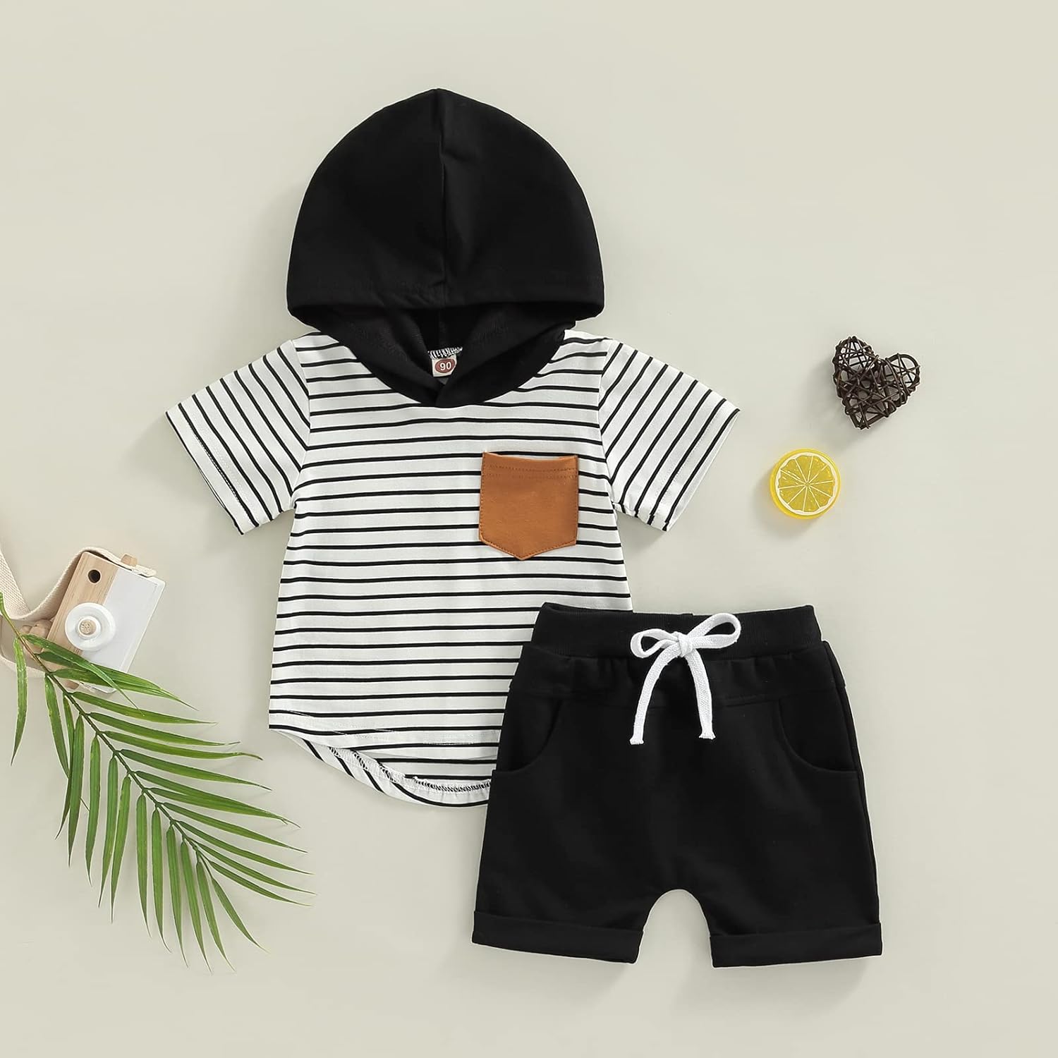 FIOMVA Toddler Boys Summer Short Sleeve Watching TV set
