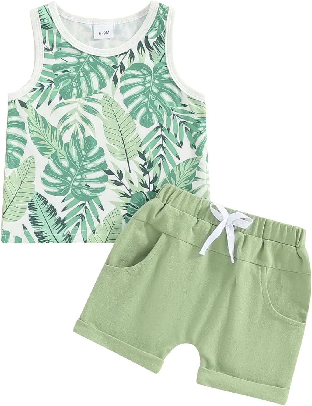 Infant Boys Crewneck Tanks Shorts Set Toddler 4th of Julymlx