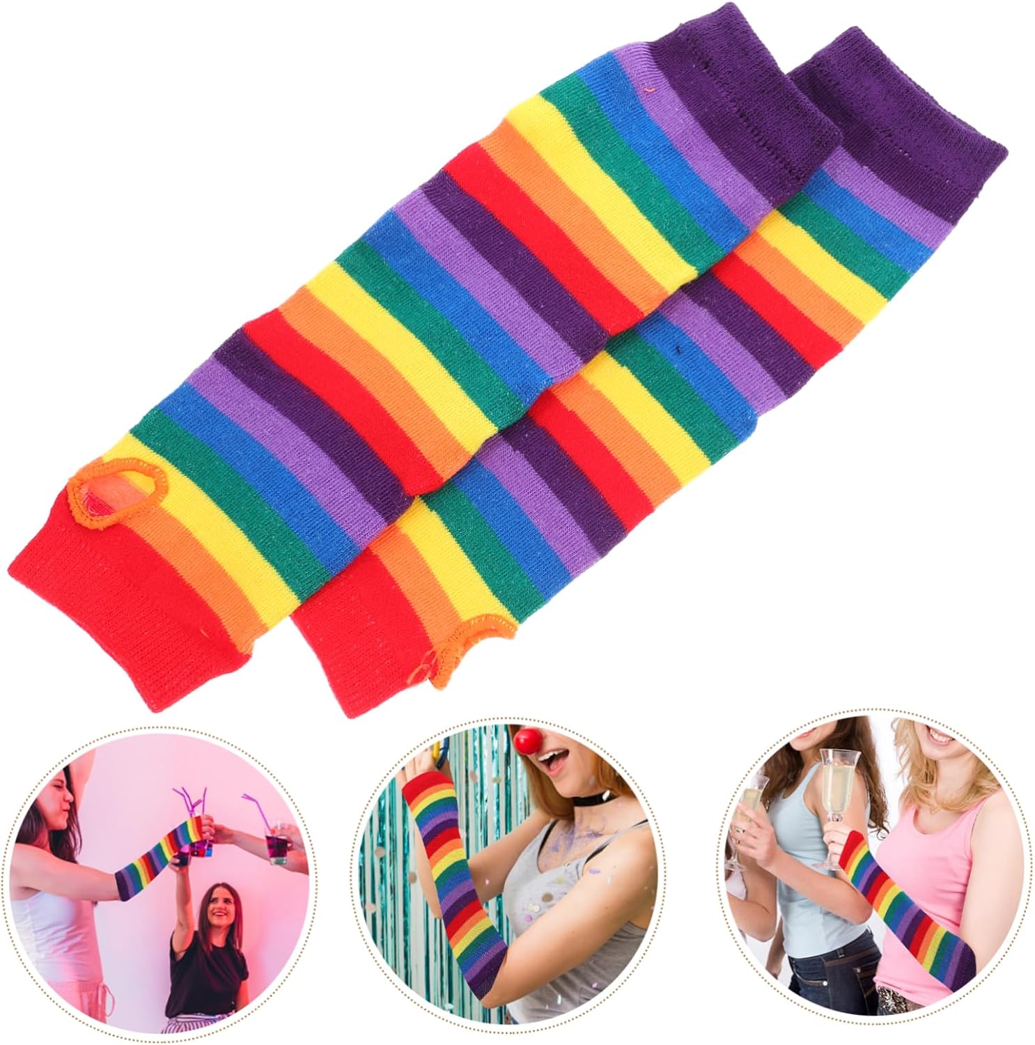 Warm Stylish Holibanna Womens Purple Rainbow Gloves