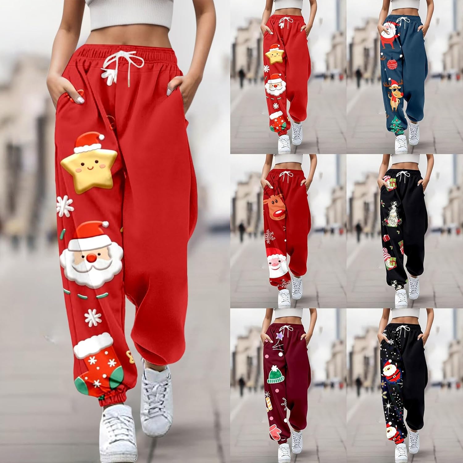 Rvidbe Womens Cozy Christmas Pants