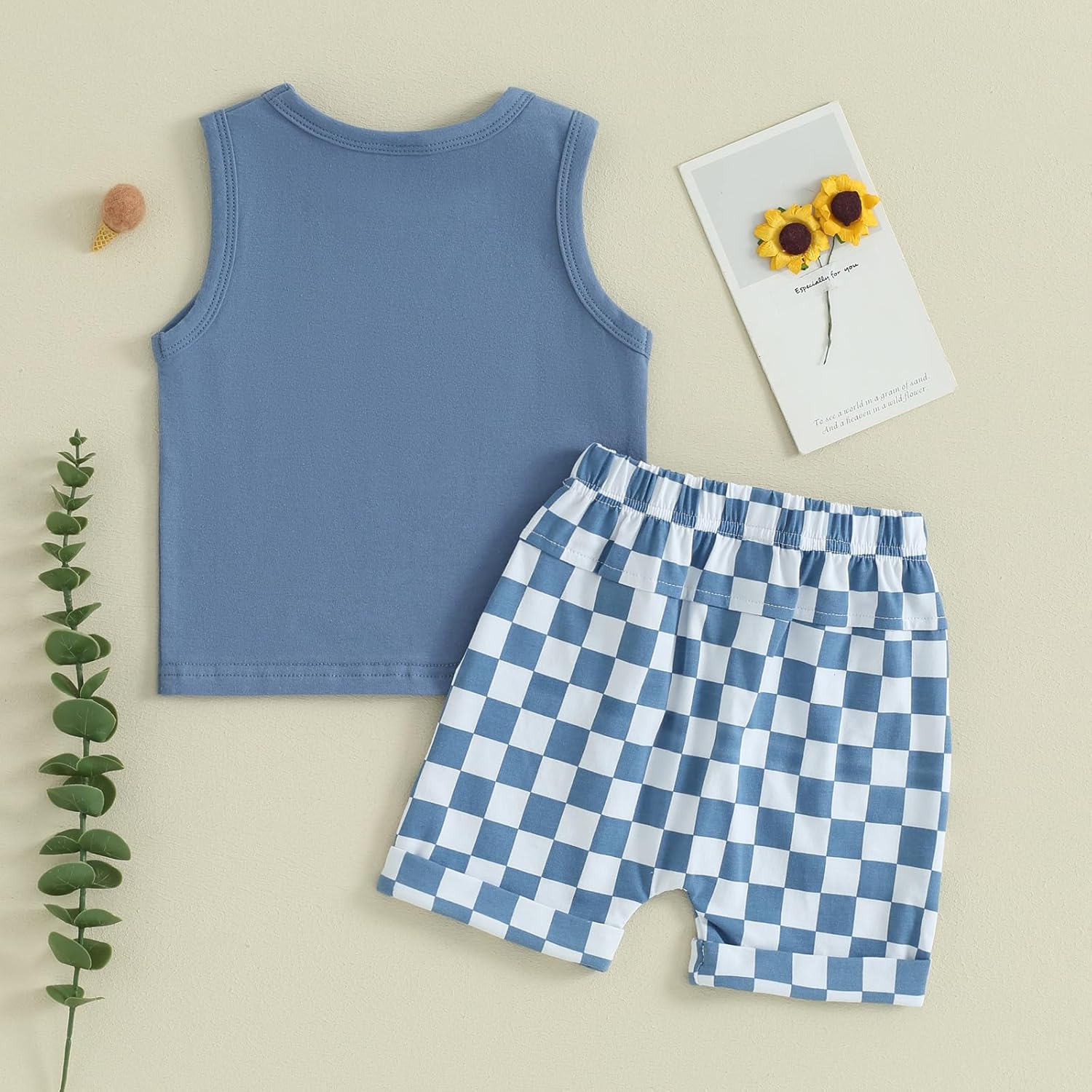 CIYCUIT 2Pcs Baby Boys Summer Beach Outfits Comfortable and Adorable Set