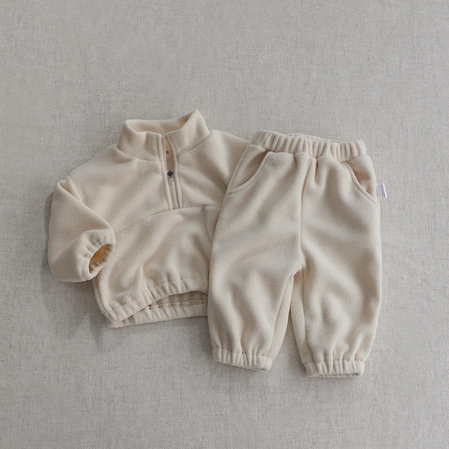 2PCS Coral Velvet Suit Toddler Newborn Kids Boys Girls