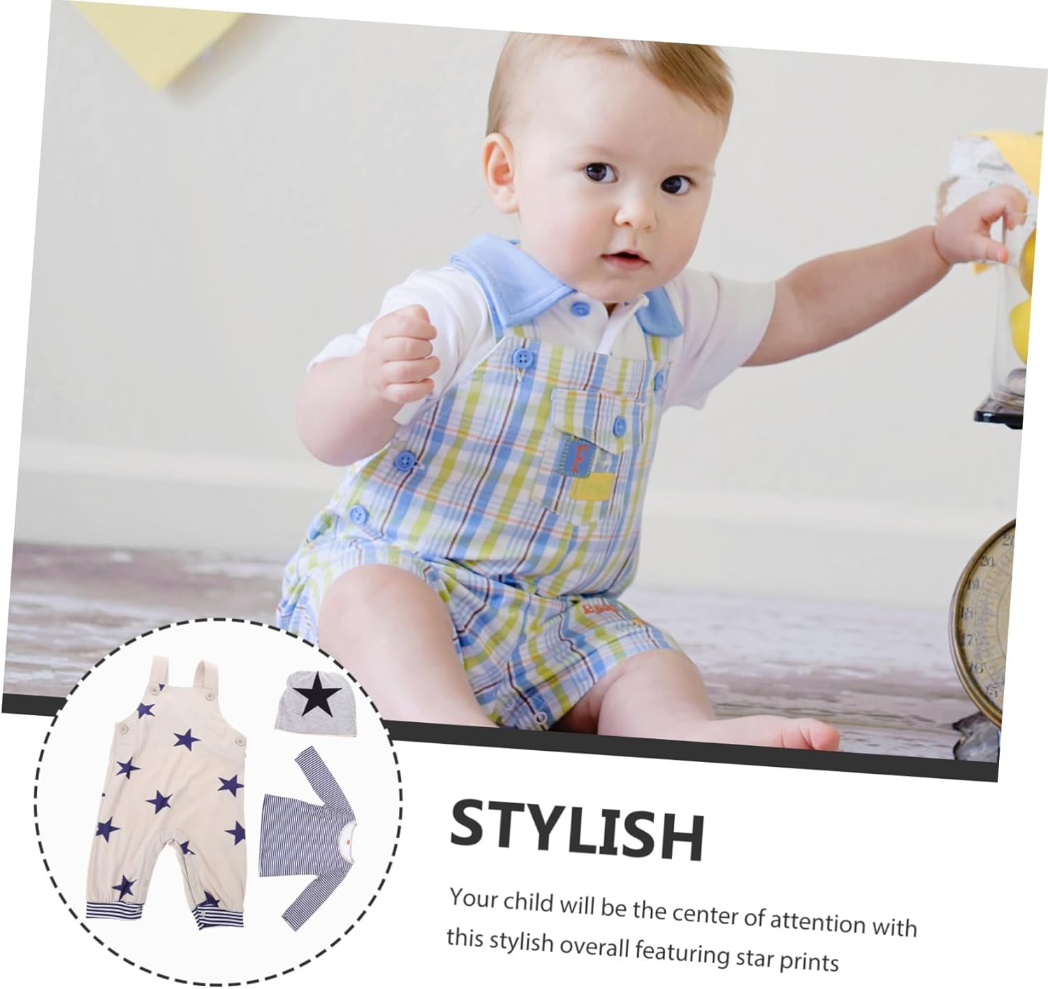 Spring Printed suspenders Set for Newborn Boys