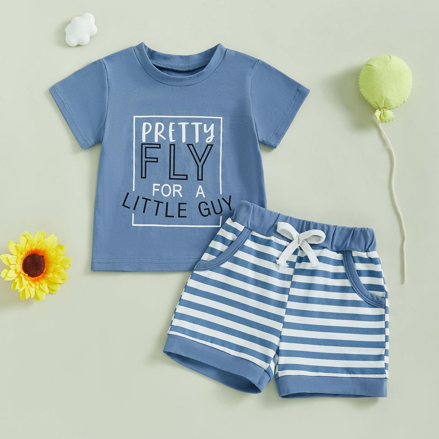 Stylish Letter Print T-Shirt Elastic Shorts
