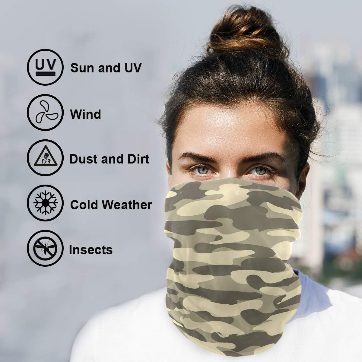 My Little Nest Unisex Camouflage Face Cover Balaclava Headband