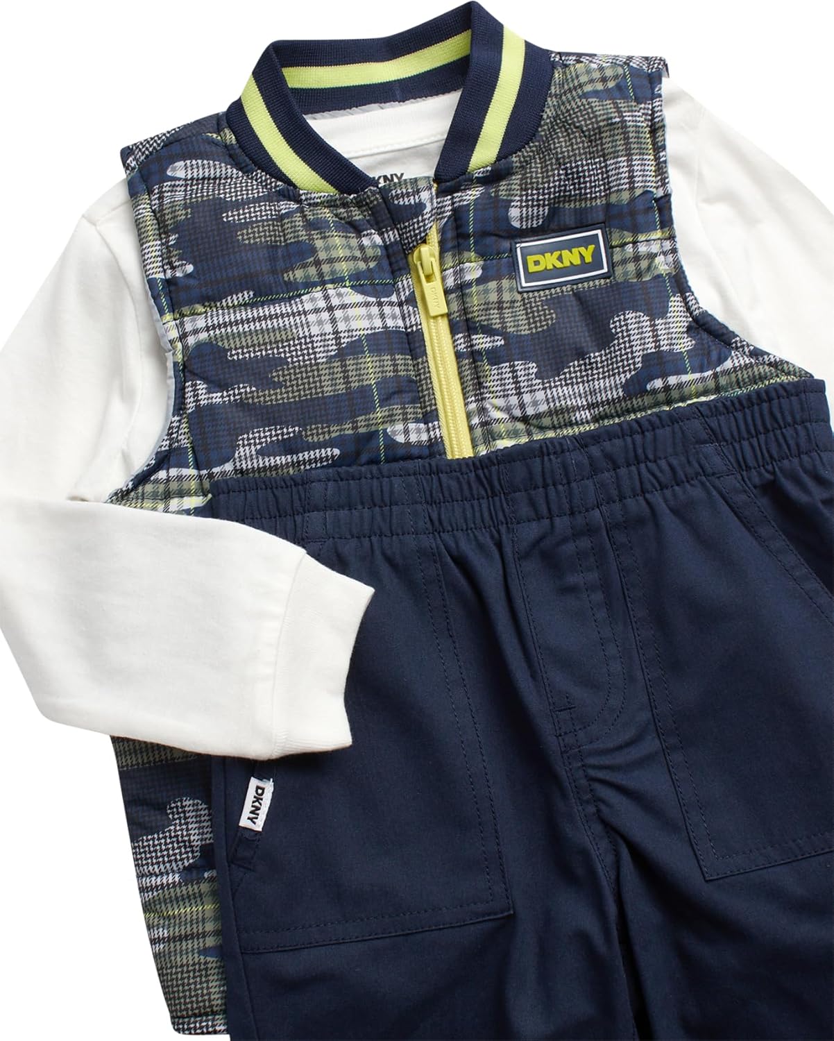 Stylish Quilted Puffer Vest Matching Set for Boys