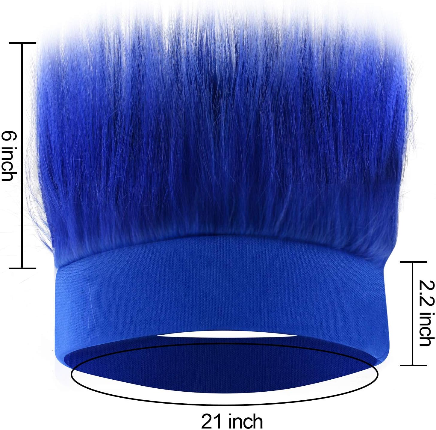 Sunshane 2-Piece Hairy Headband Blue