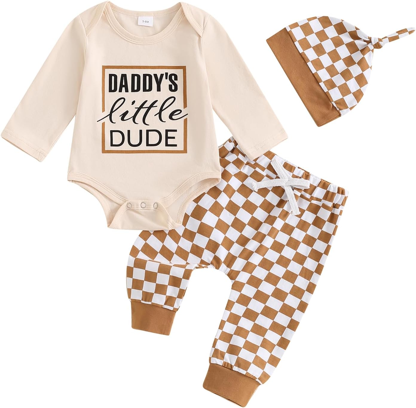 Madjtlqy Little Dude Newborn Baby Boy Fall Clothes Set Cute