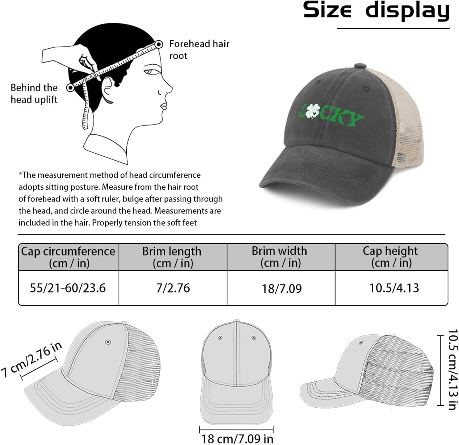 Lucky St Patricks Day Trucker Hat for WomenFestive and Fashionable Gift