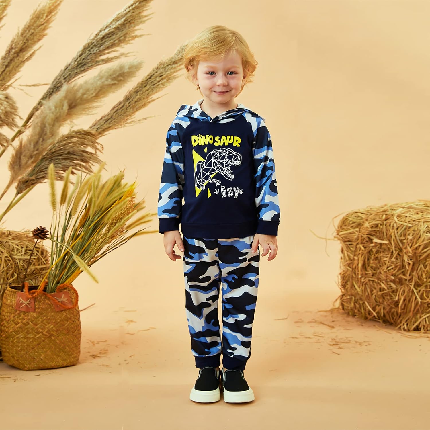 HINTINA Dinosaur Themed Baby Boys Clothing Set for Winter Spring