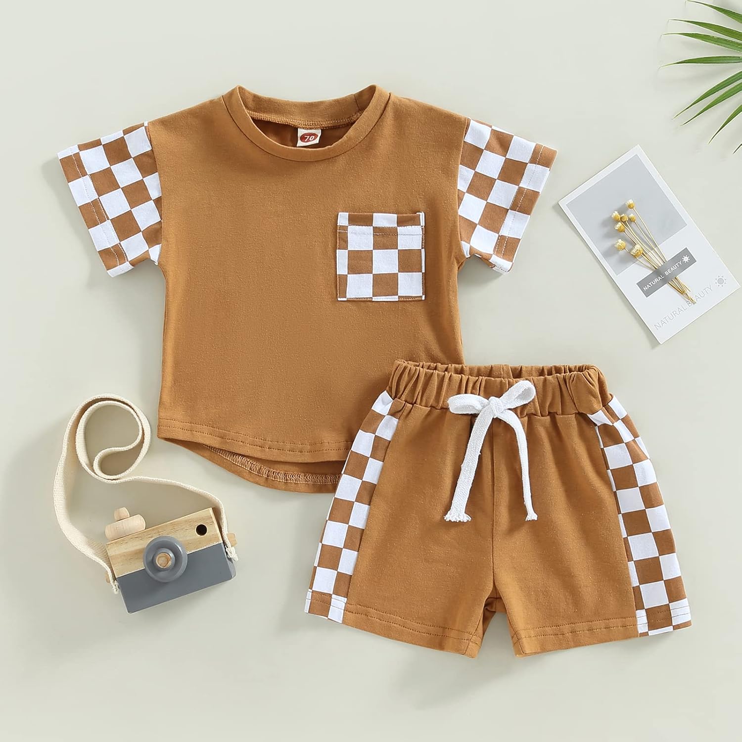 Murnouche 2Pcs Toddler Boy Summer Clothes Set