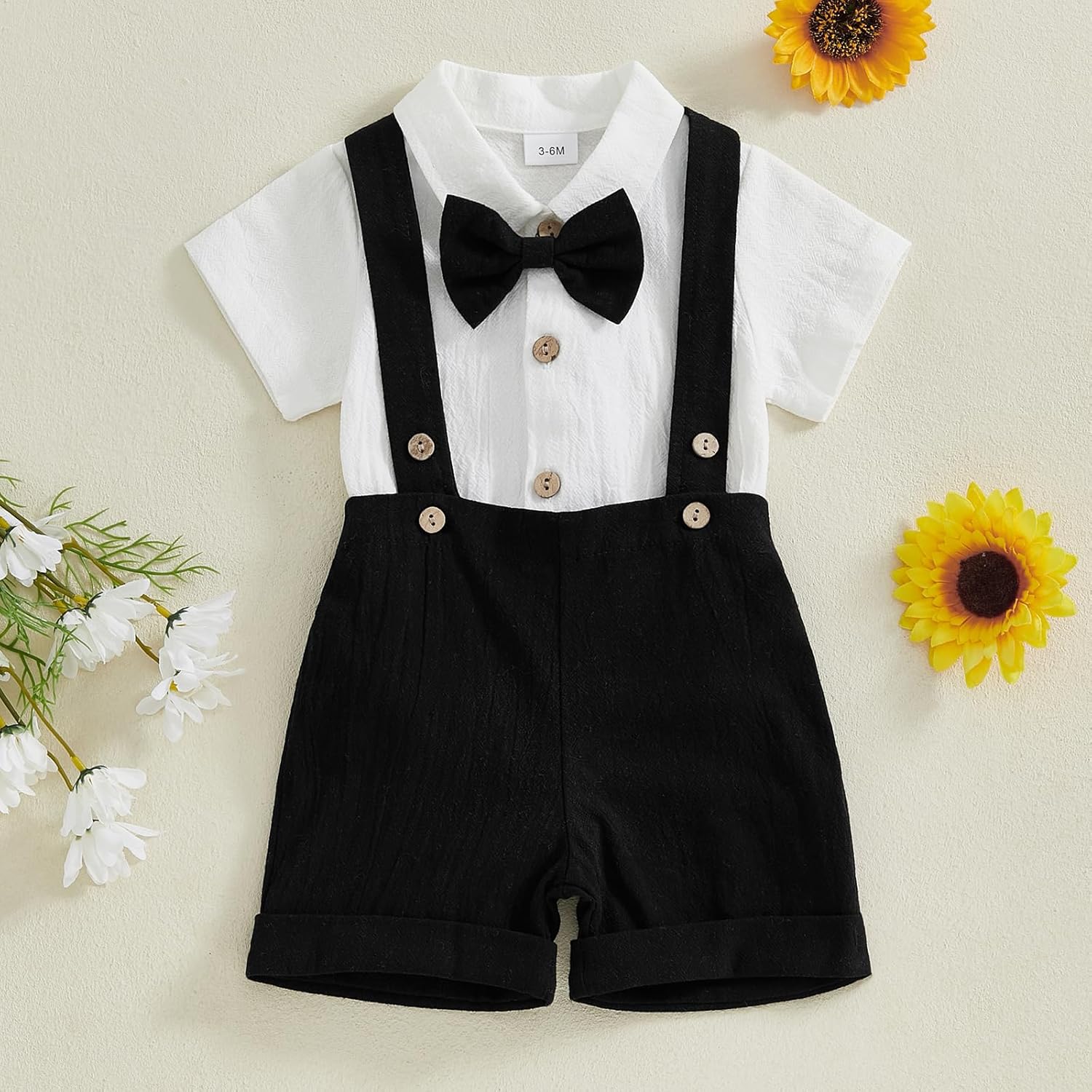 French Broadcloth Romper Jumpsuit for Boys
