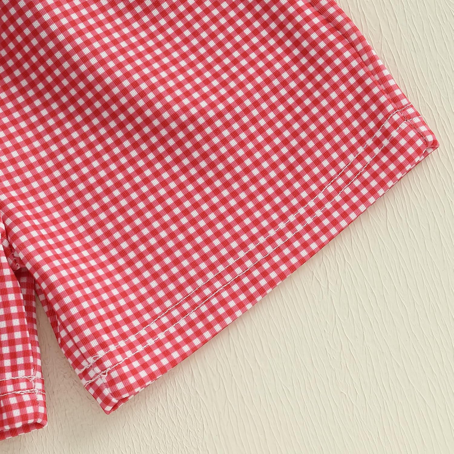 Kayotuas - Toddler Baseball Outfit Child Baseball T-Shirt Gingham Shorts Set