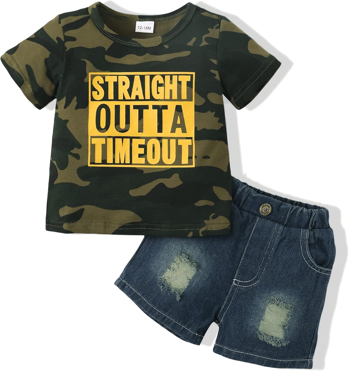 Baby Boy Summer Outfit Set - Cotton T-Shirts Elastic Shorts