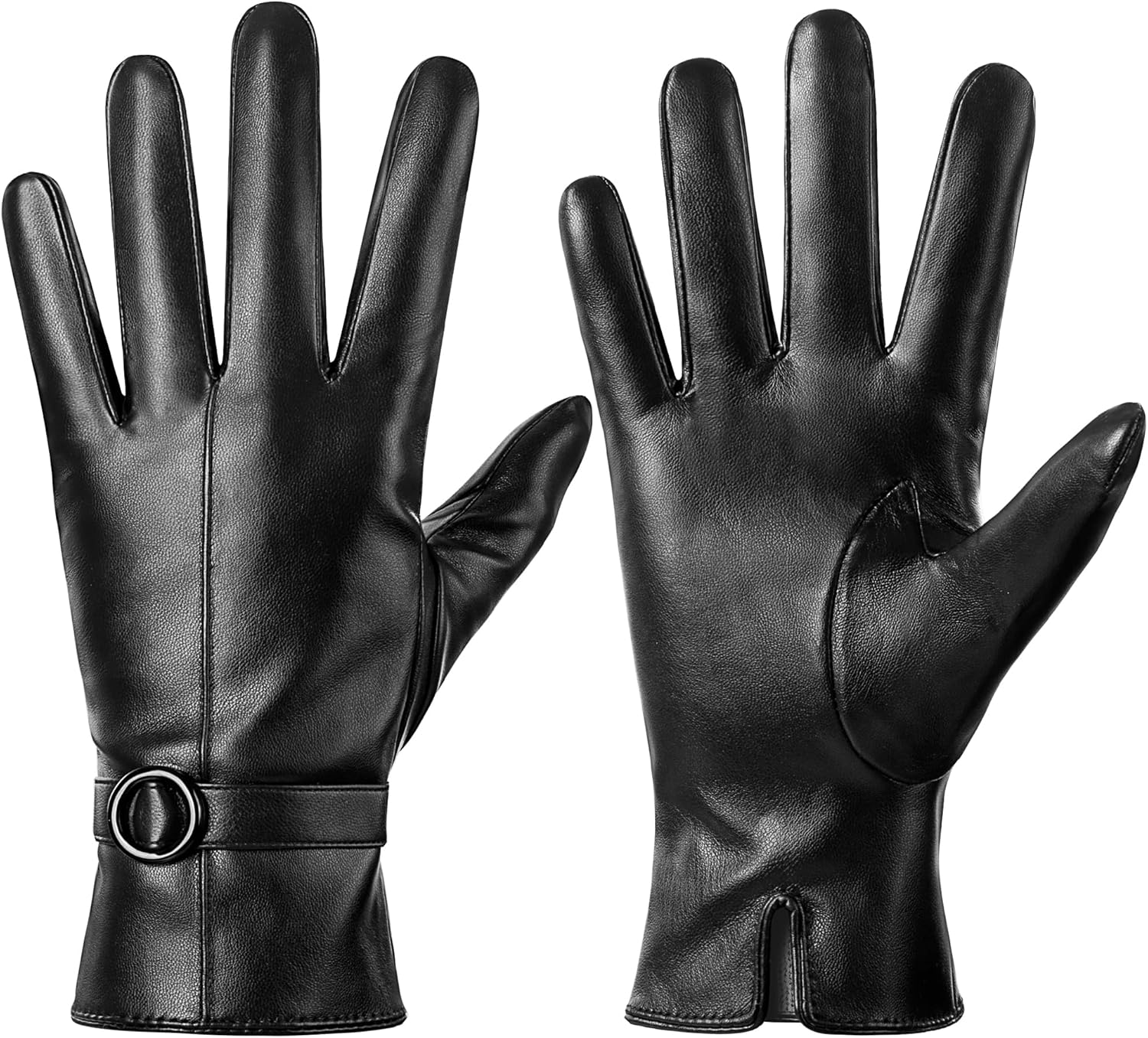 Womens Winter Leather Gloves TouchScreen Gloves for Driving More