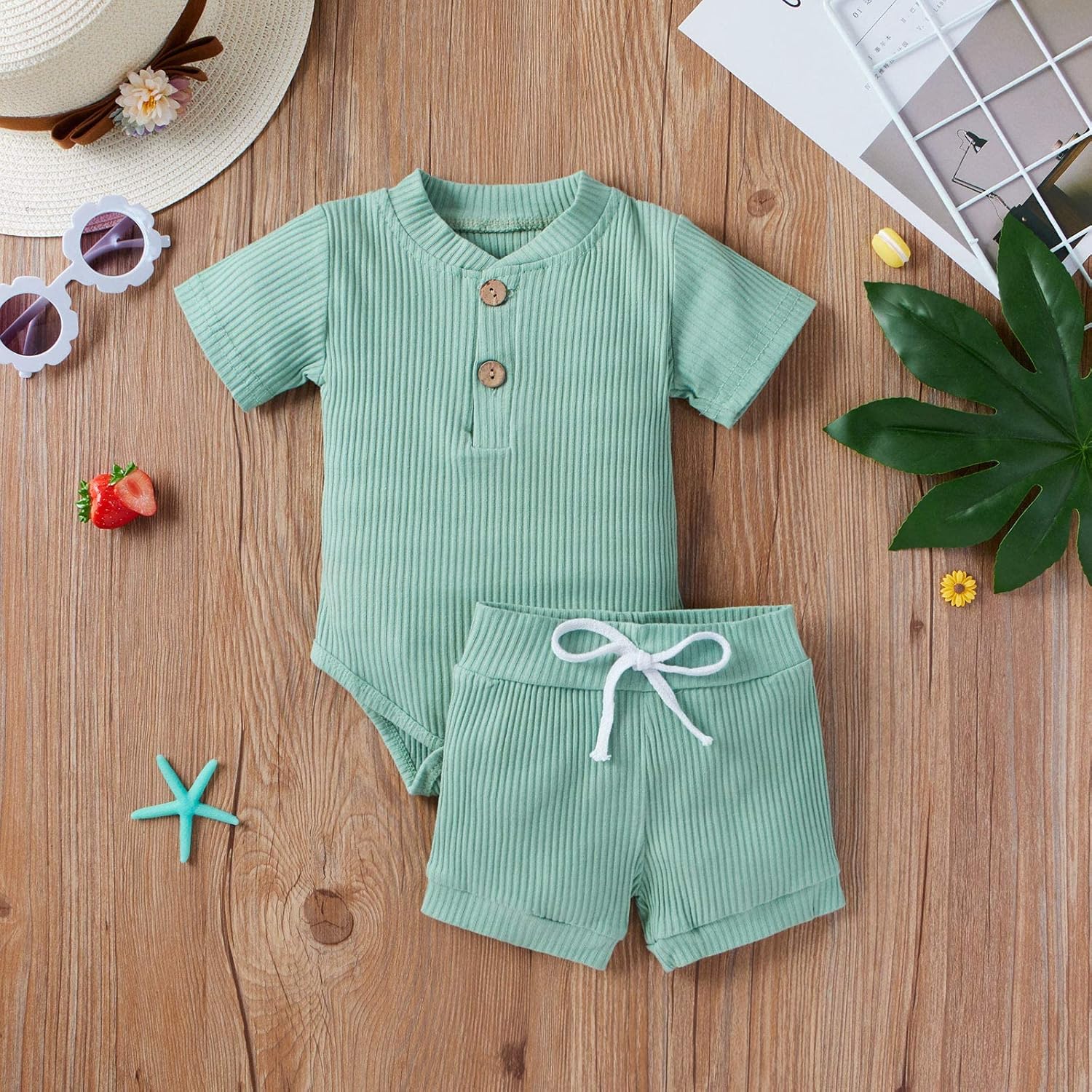 Romper Shorts Set for Baby Boys Escape the Heat