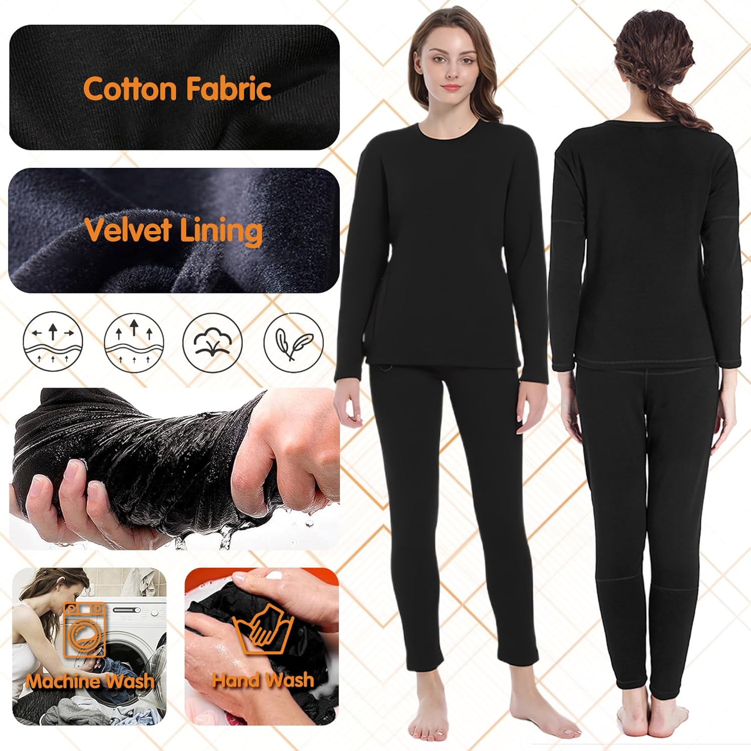 Essential Heating Thermal Underwear for Women Warm Comfortable Heating Collection