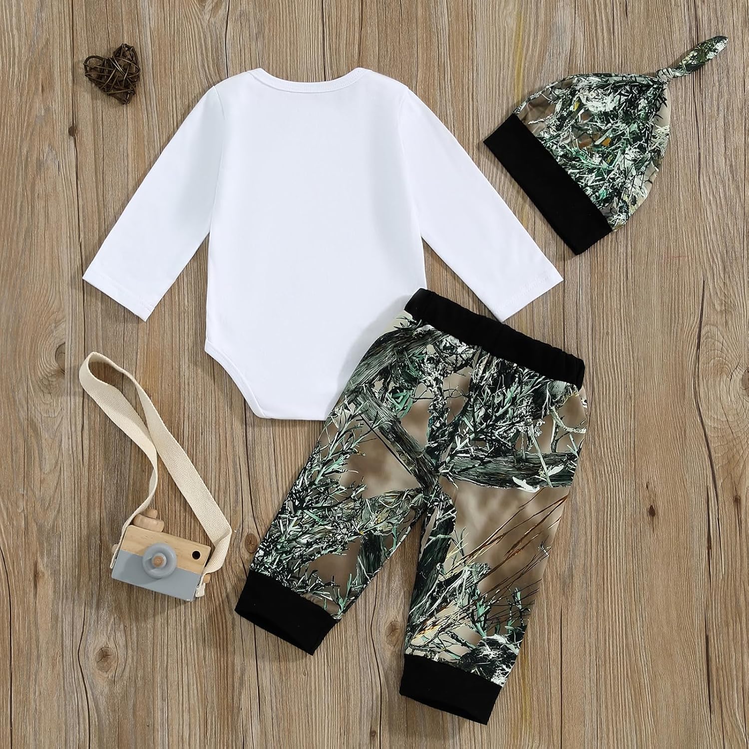 Duck Hunting Baby Outfit Lightweight Camouflage Romper Pants 0-18months