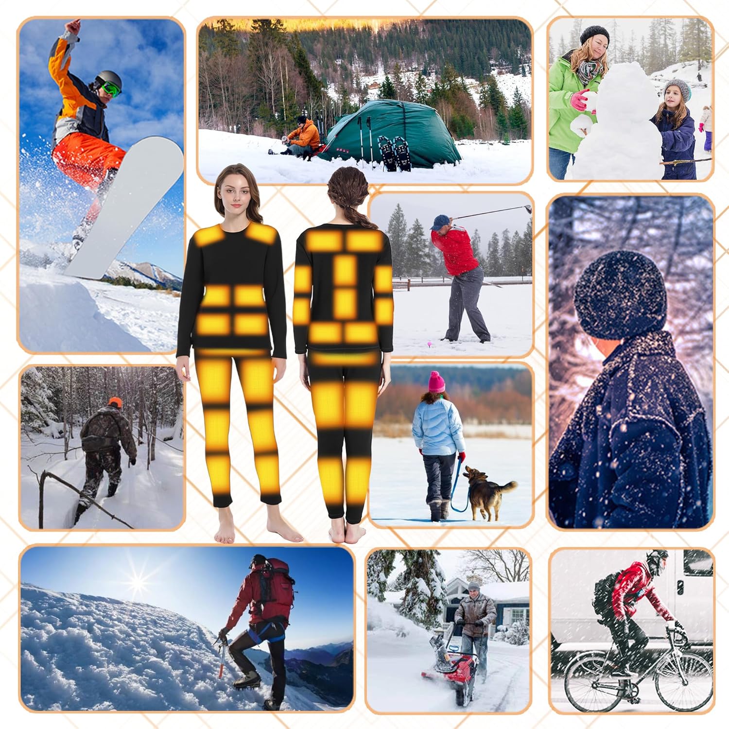 Essential Heating Thermal Underwear for Women Warm Comfortable Heating Collection