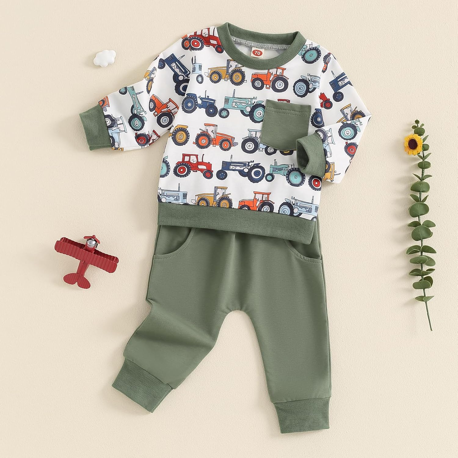 COORALOO Baby Boys Farm Tractor Set