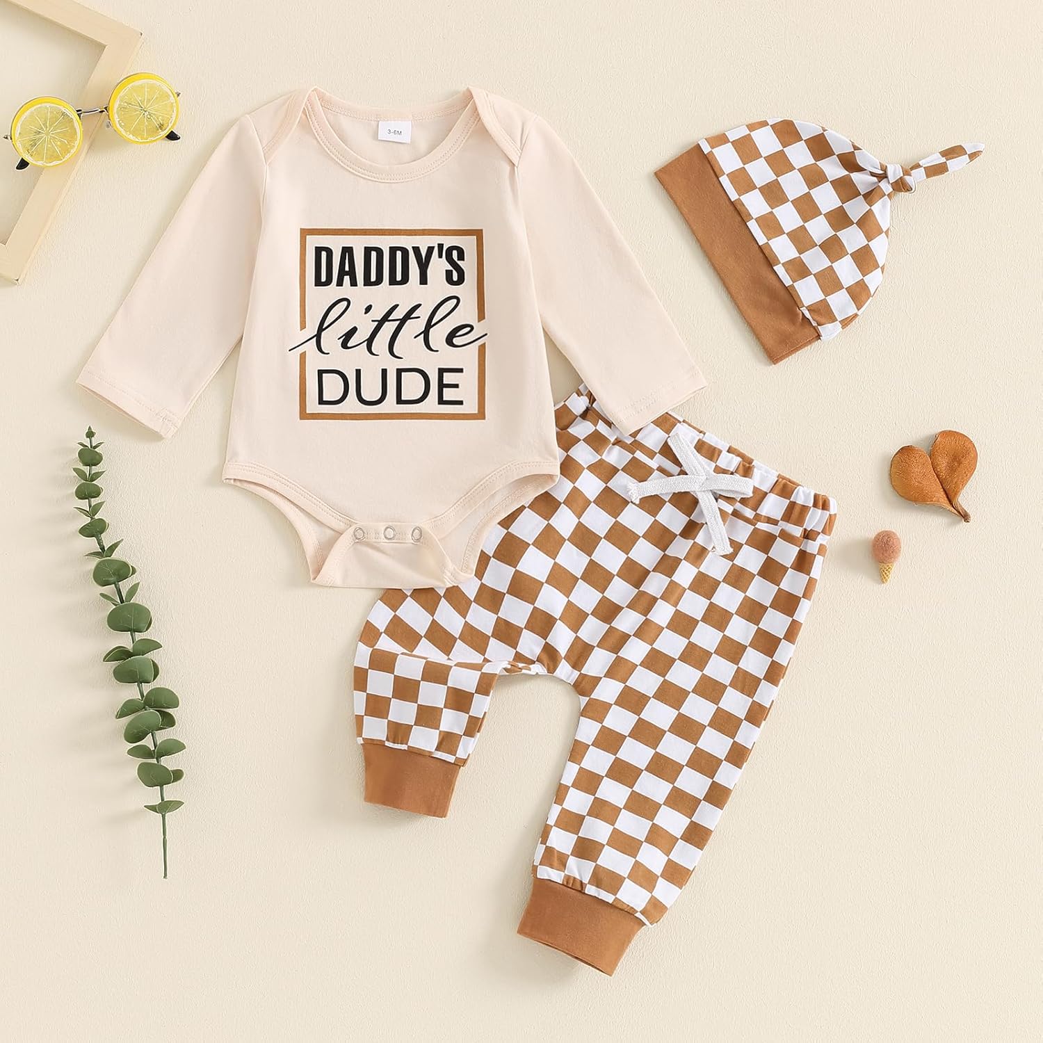 Madjtlqy Little Dude Newborn Baby Boy Fall Clothes Set Cute