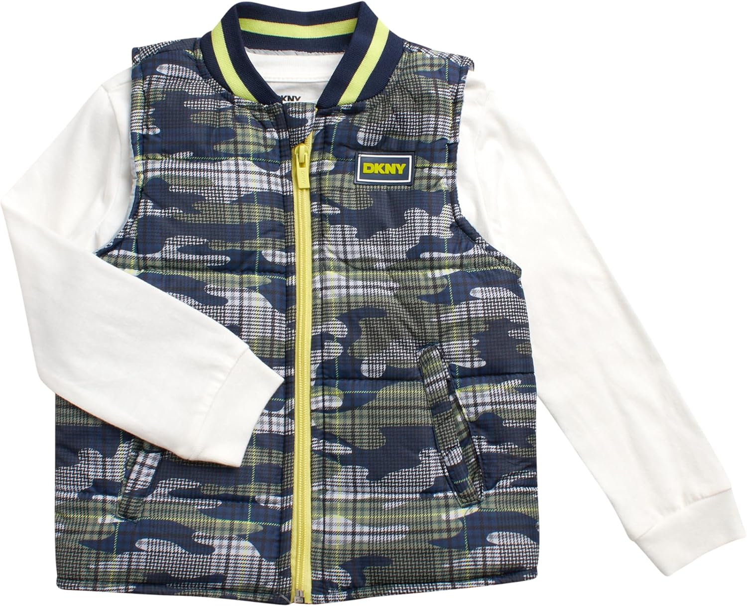 Stylish Quilted Puffer Vest Matching Set for Boys