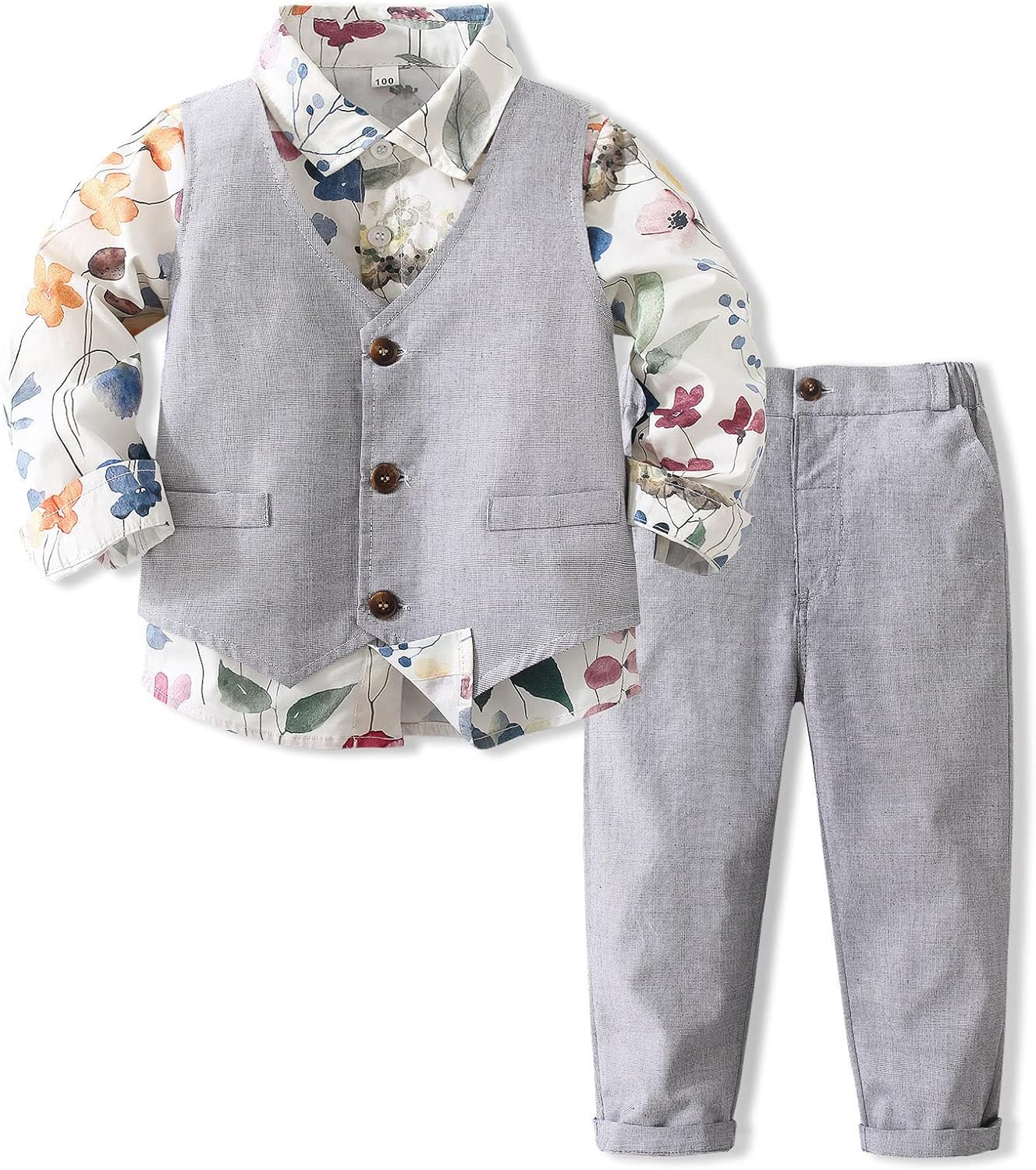 Baby Boy Gentleman Suit Set with Shirt Pants Outfits