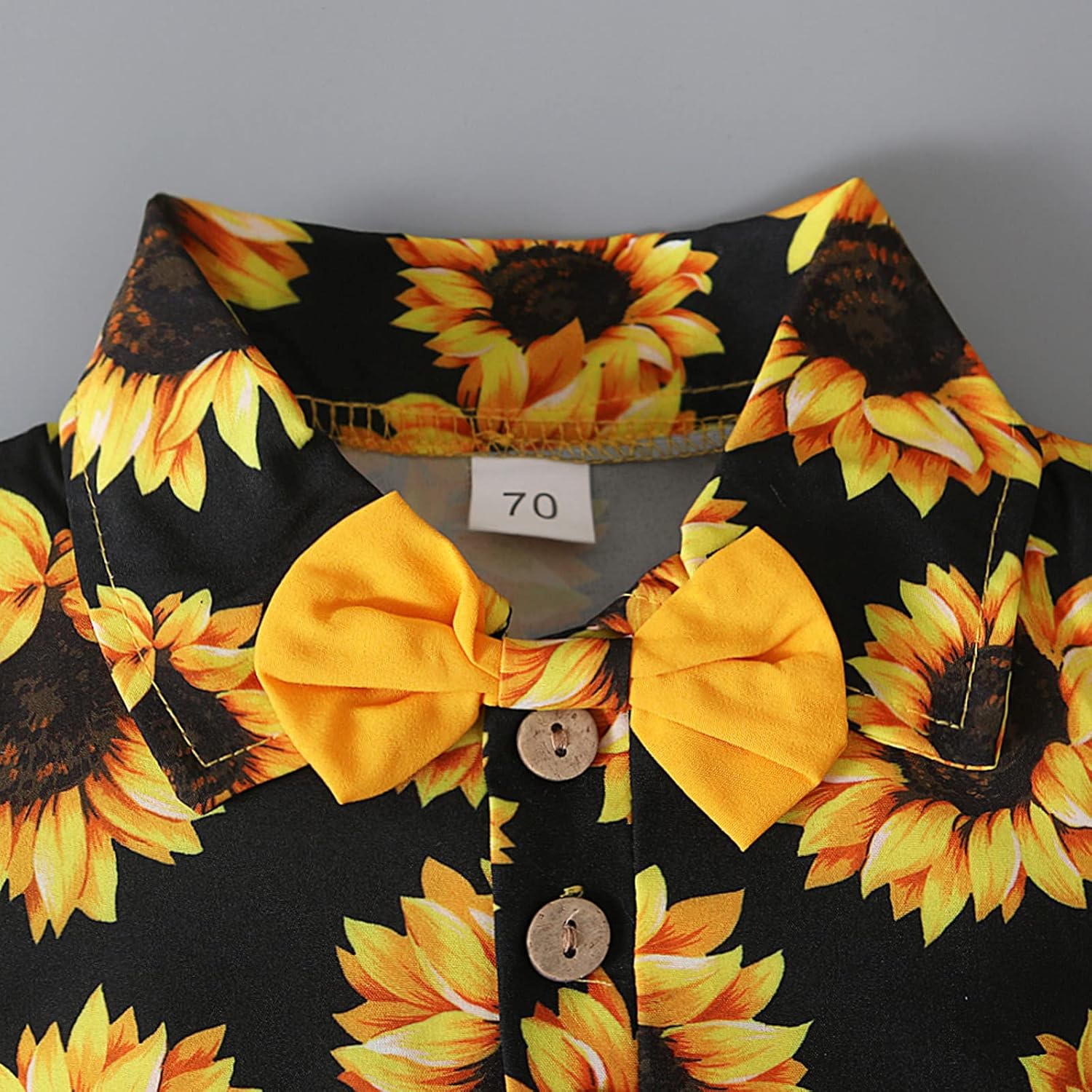 Toddler Boys Sunflowers Print Bodysuit Shorts Set