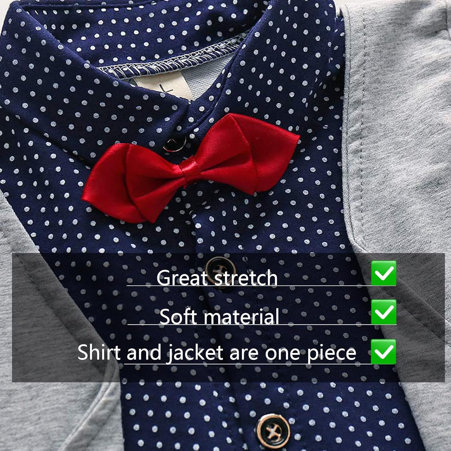 HZXVic Baby Boys Gentleman Outfits Suits Toddler Formal Set