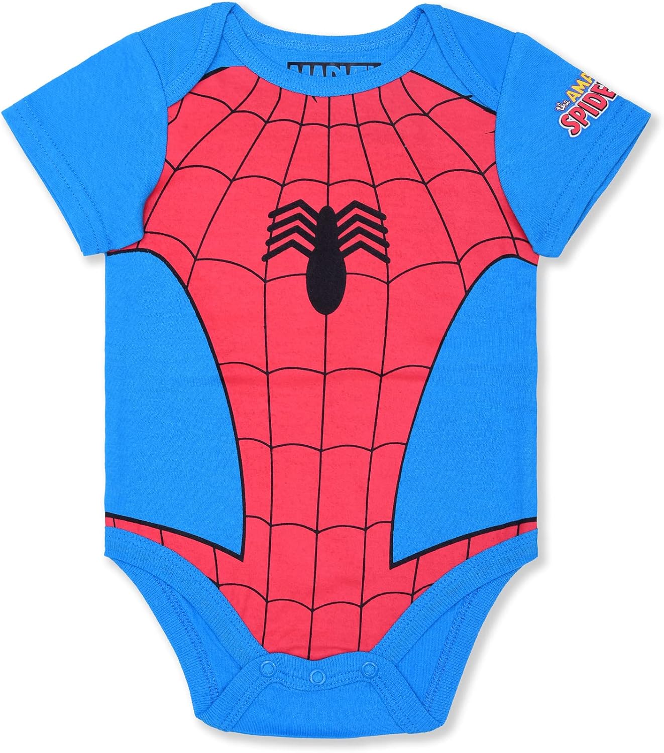Marvel Avengers Boys Bodysuit and Jogger Set Vibrant Red Floral Design