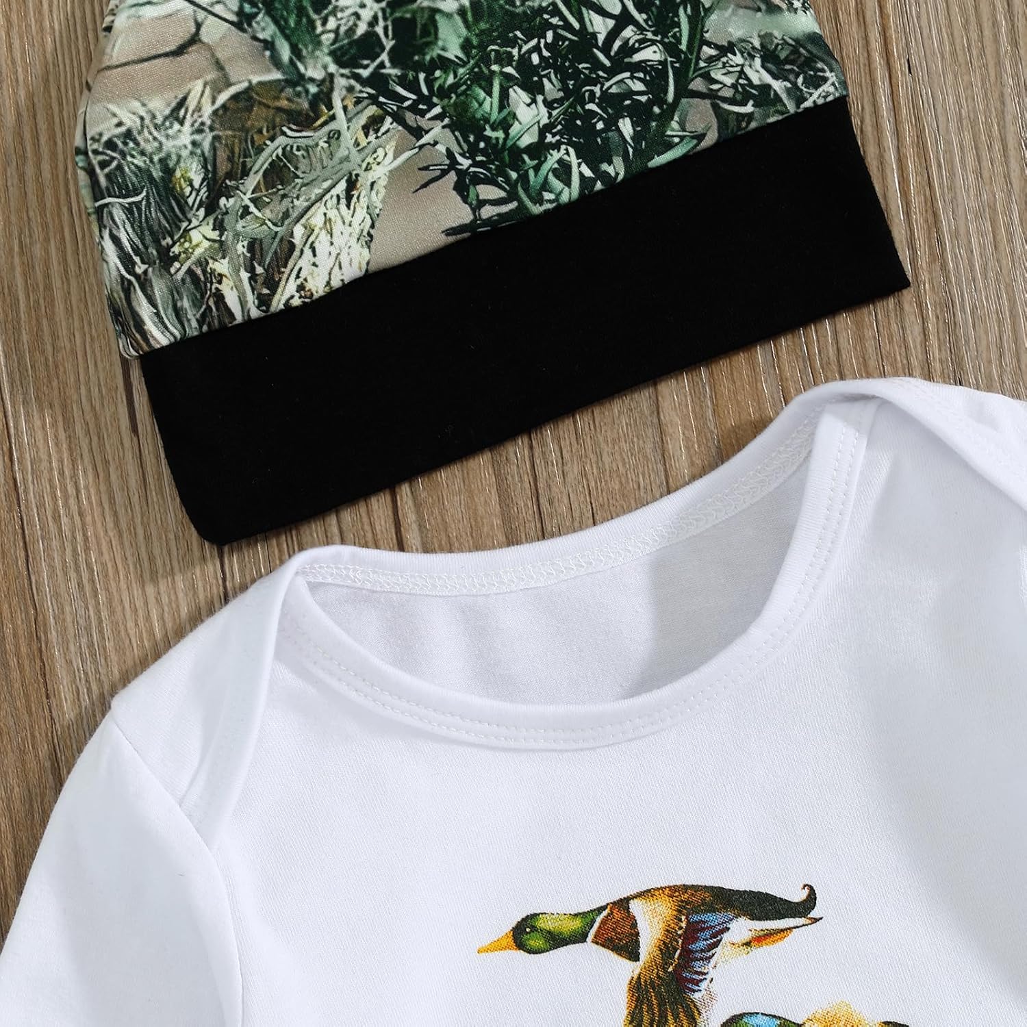 Duck Hunting Baby Outfit Lightweight Camouflage Romper Pants 0-18months