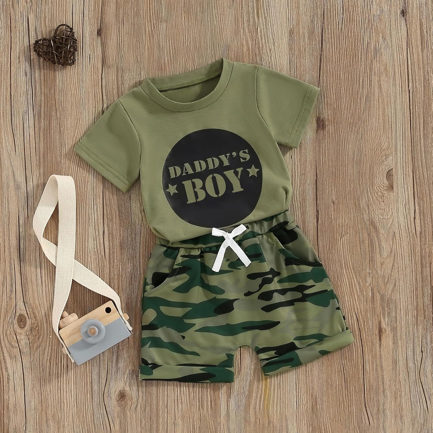 Pivanzore Baby Boy Summer Outfits Set T-Shirt Shorts