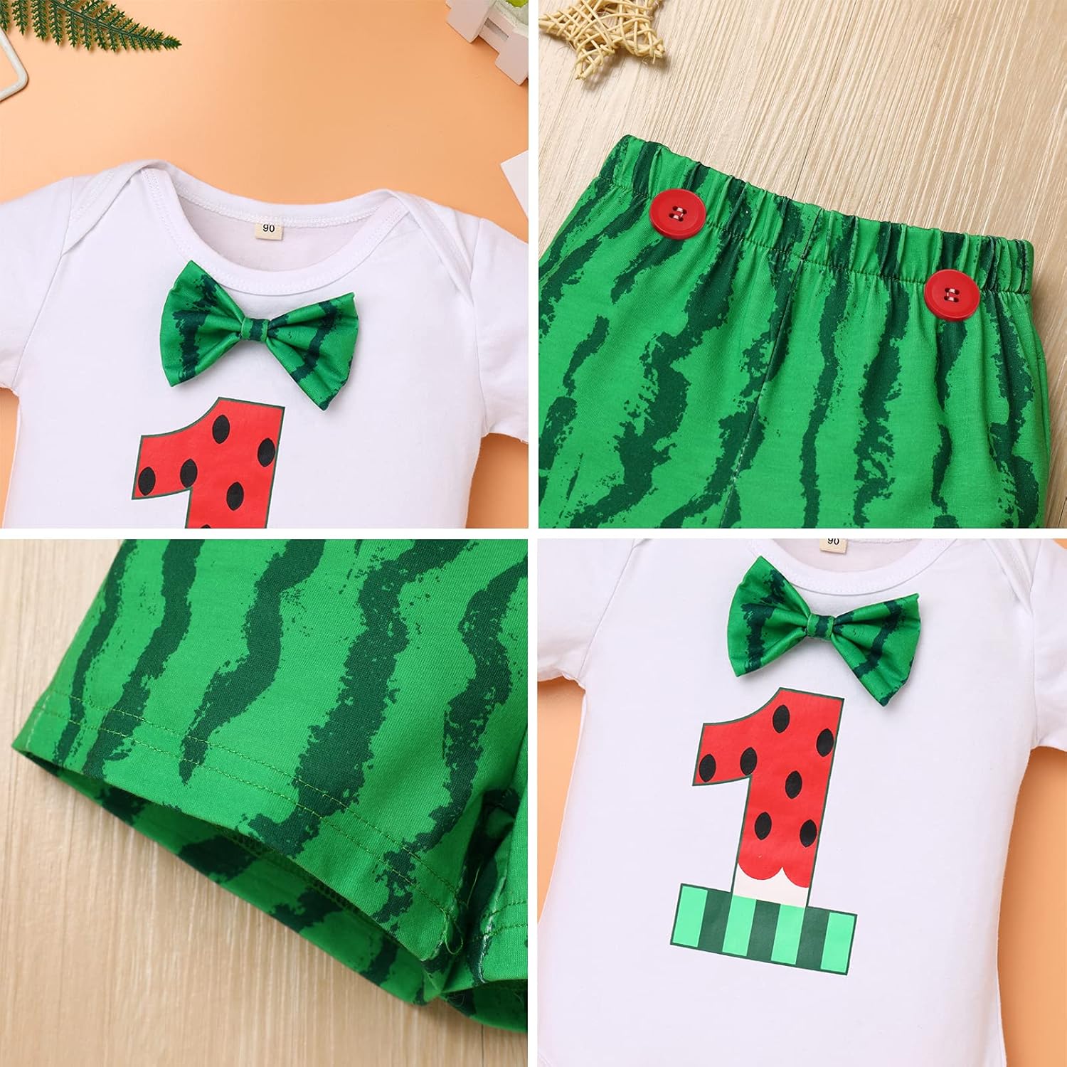 Melon-Themed 1st Birthday Outfit - Perfect for Cake Smash Parties