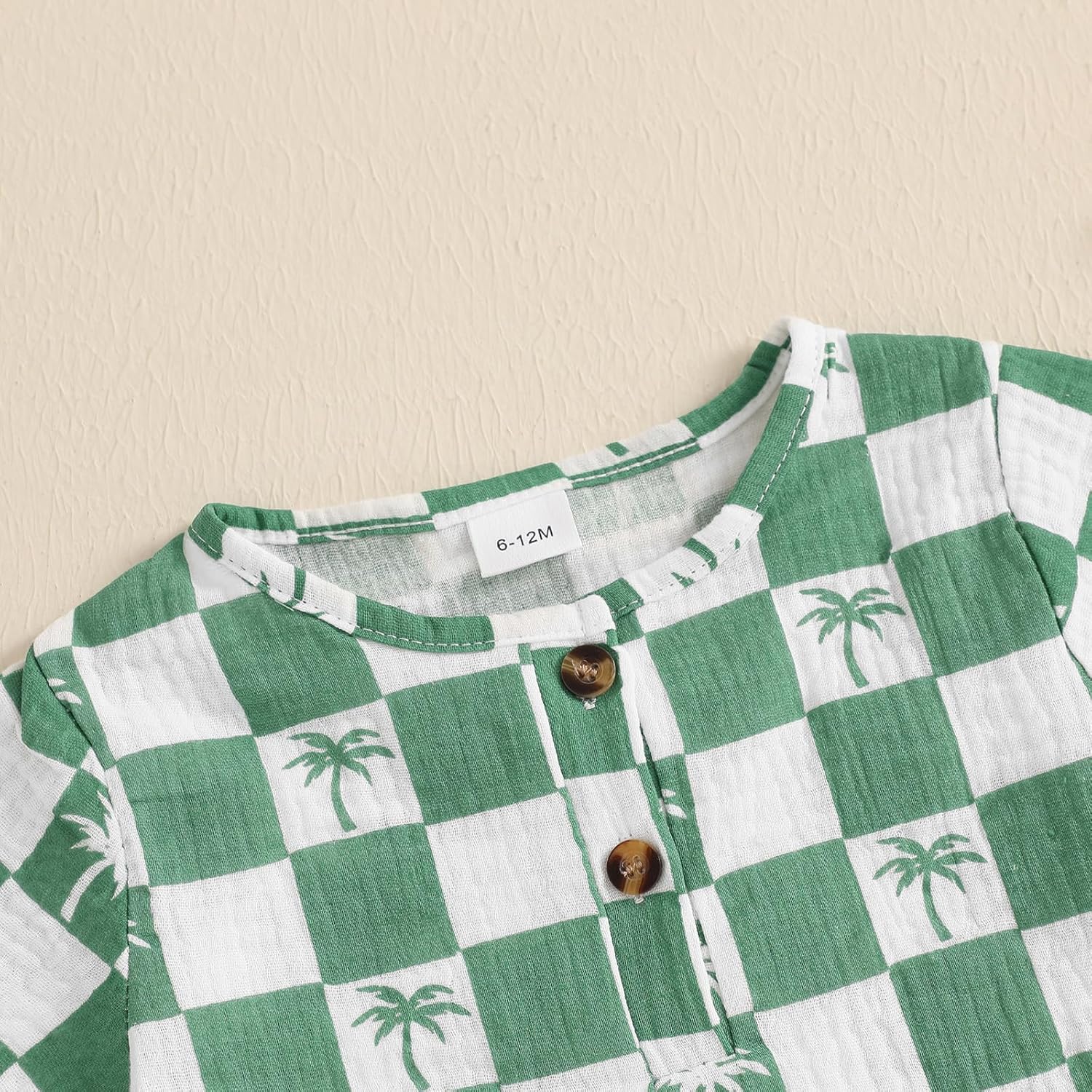 Cool Toddler Boy Summer Outfit Checkers 2Pcs