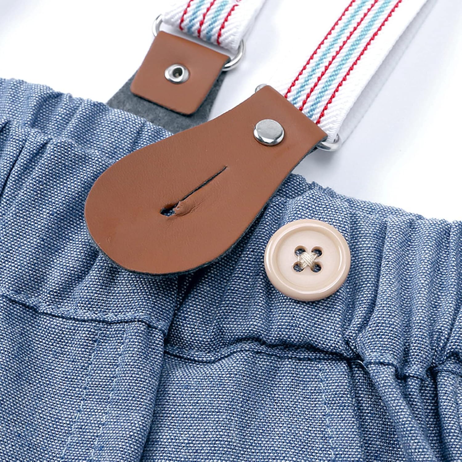 Summer Boys Checked Bowtie Suspender Set