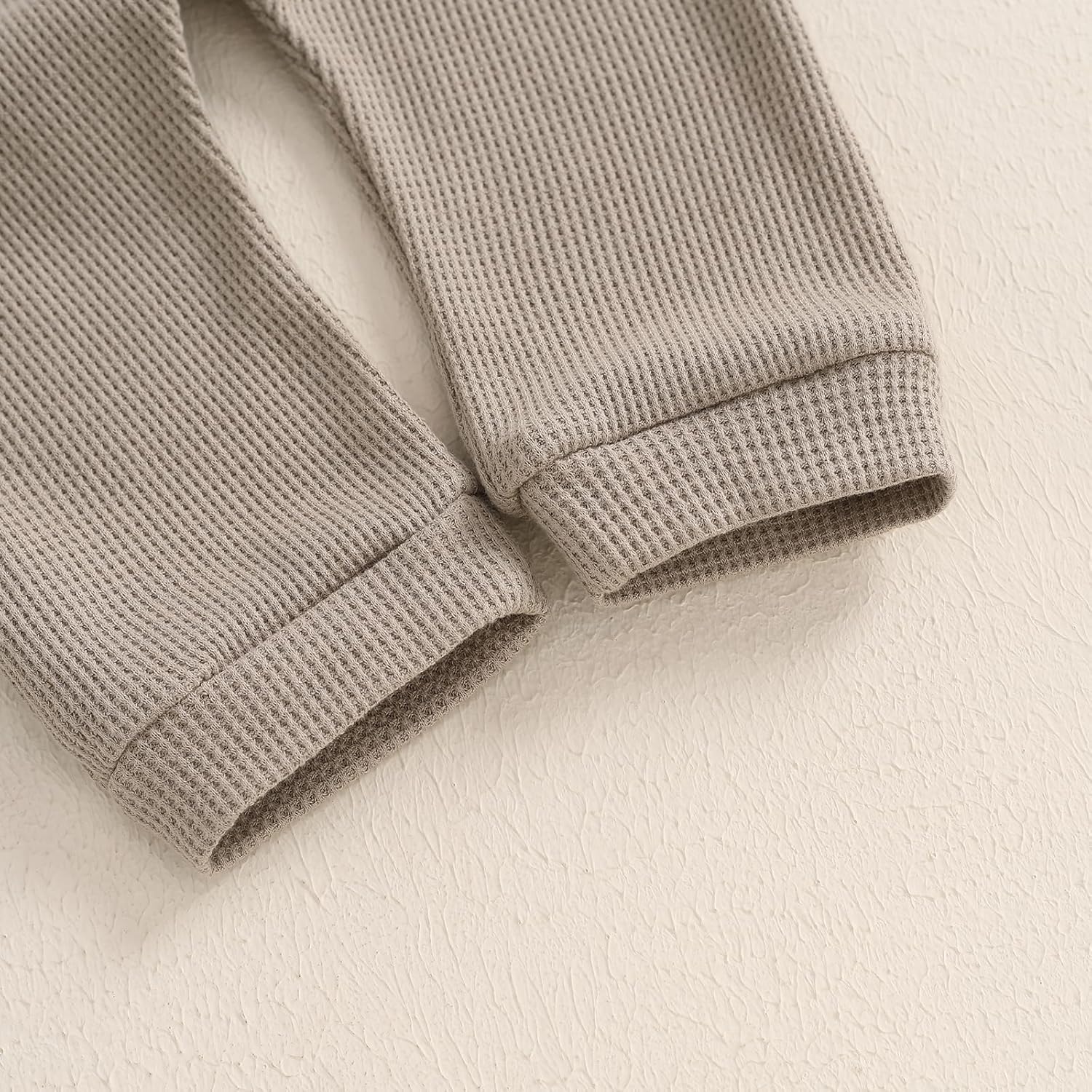 Super Soft Waffle Long Sleeve Romper Set for Newborn Boys
