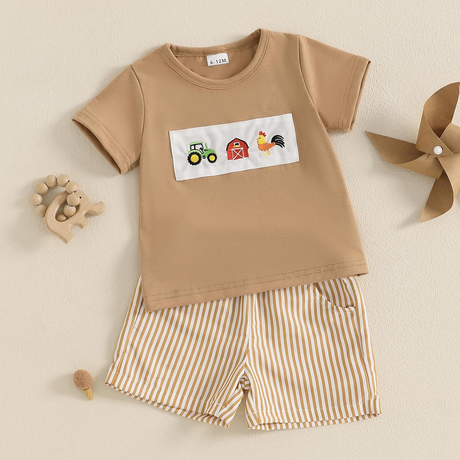 Perfect Summer Outfit for Toddlers Boys Embroidered Tees Shorts Set