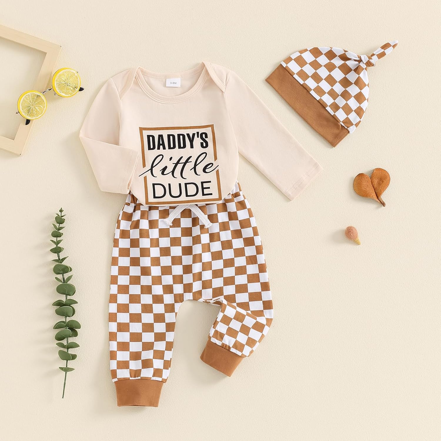 Madjtlqy Little Dude Newborn Baby Boy Fall Clothes Set Cute