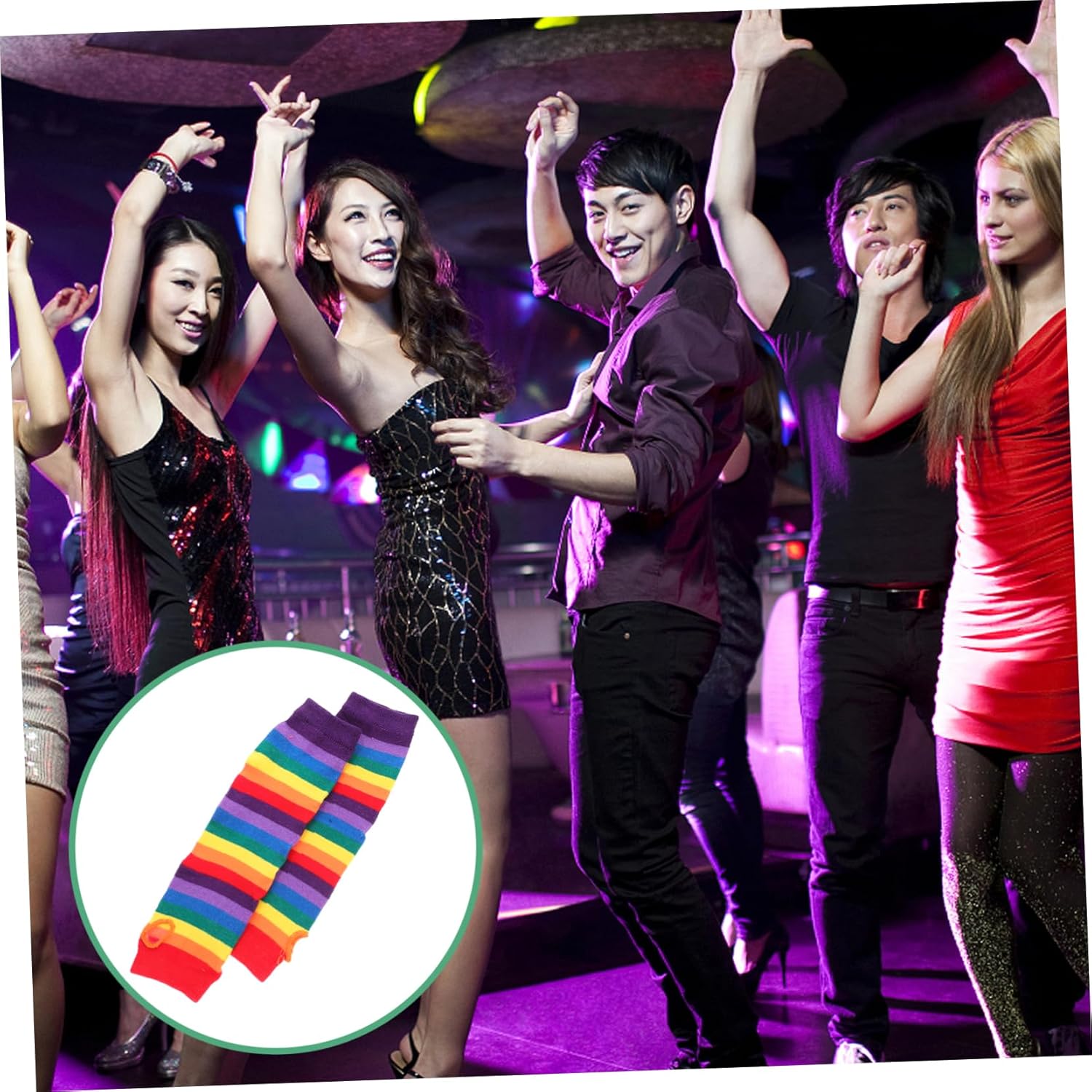 Rainbow Glow Gloves Flash