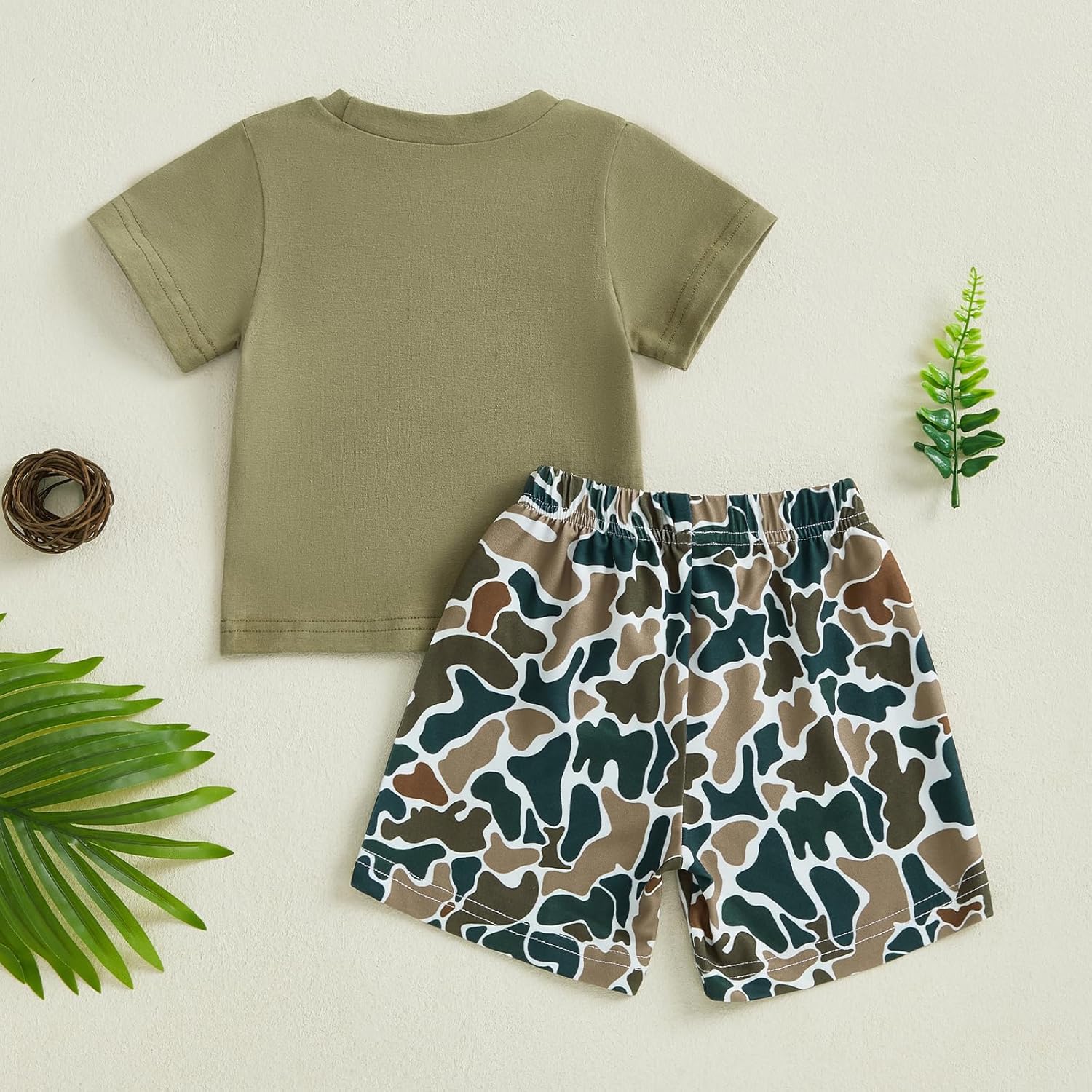 Toddler Baby Boy Summer Clothes 2-Piece Set Camouflage Shorts T-Shirts
