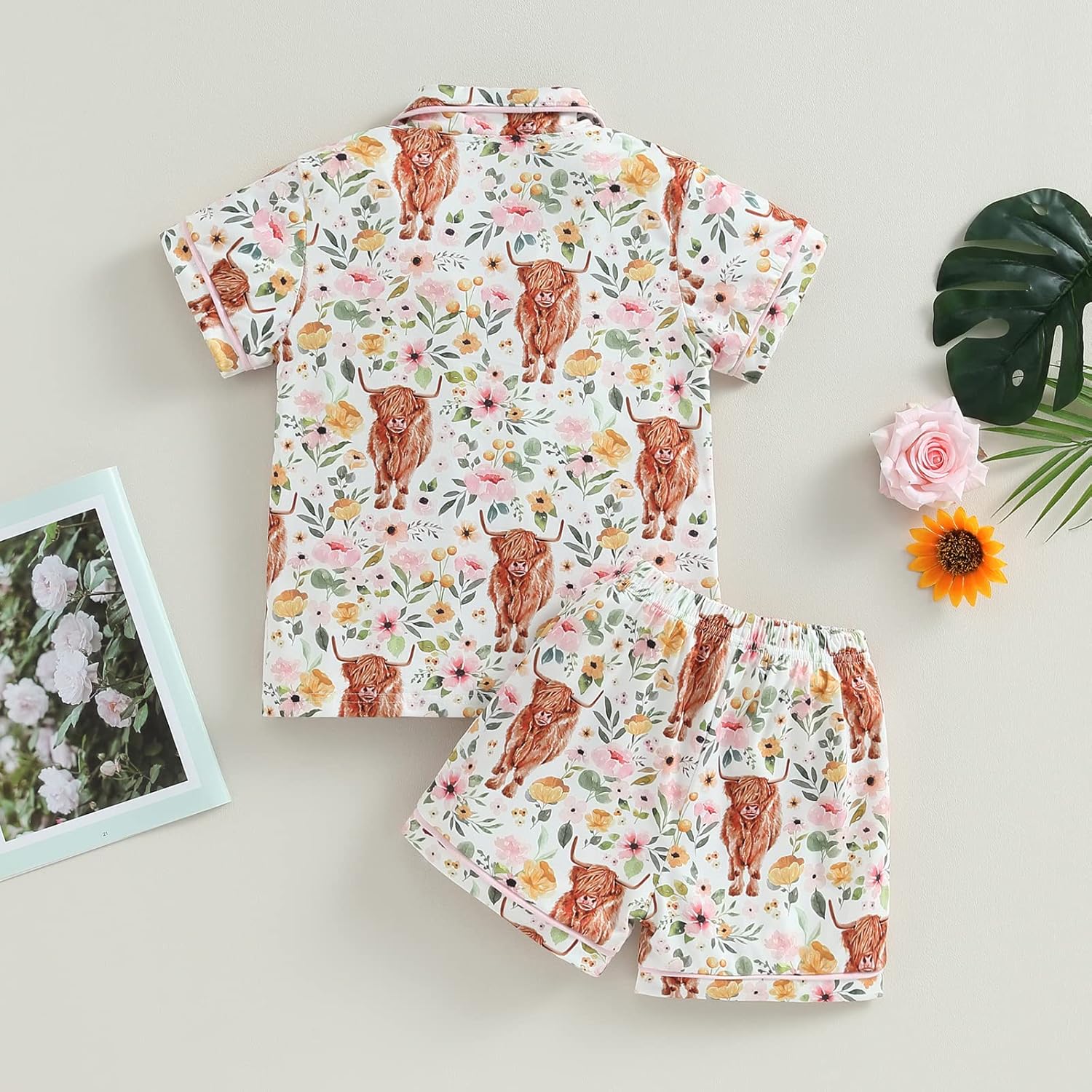 MAINESAKA Baby Pajama Set - Western Cow Print