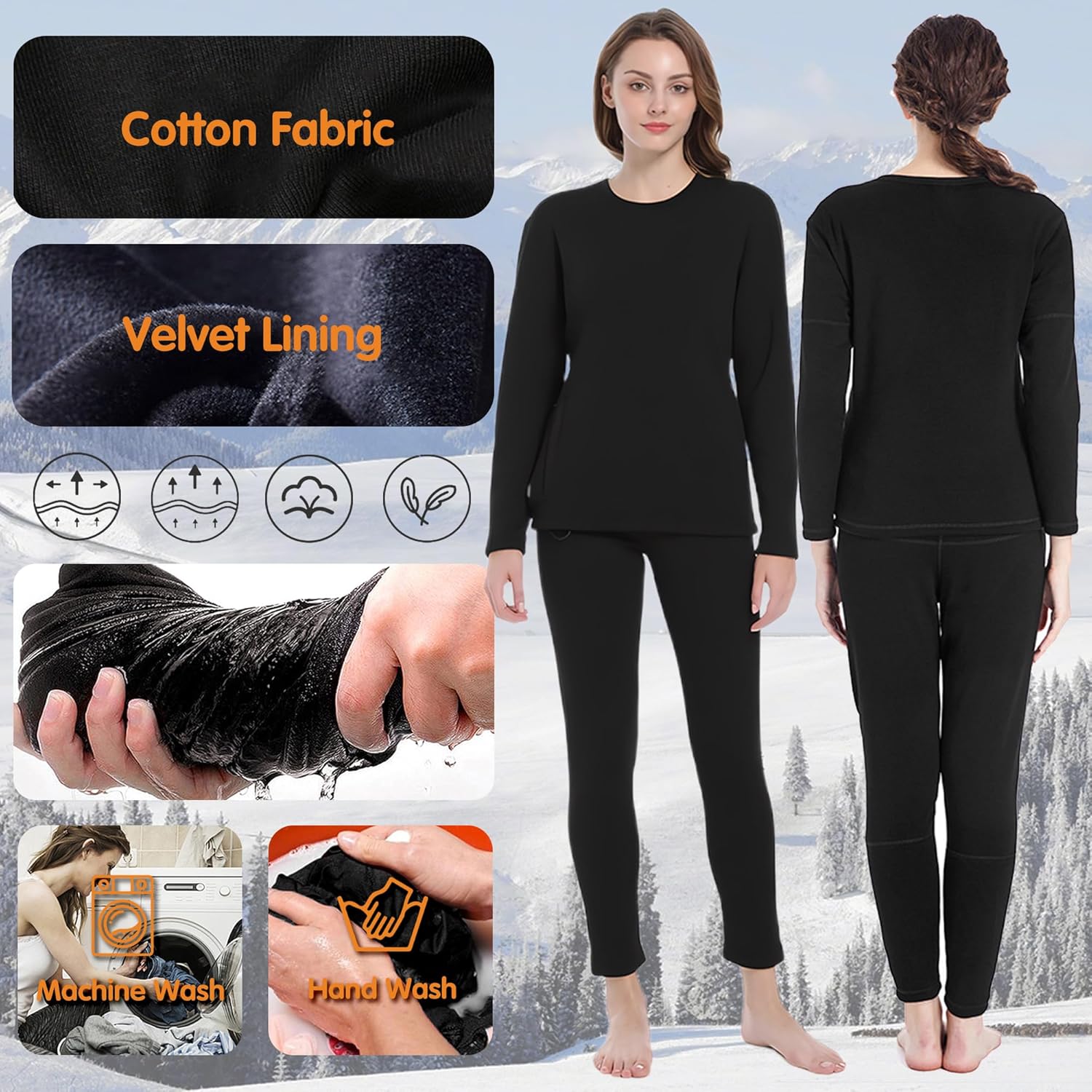 Warm Electric Thermal Underwear for Women - Hunting