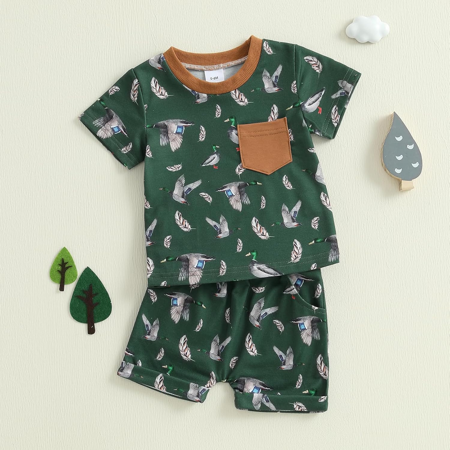 Mallard Duck T-Shirt Shorts Set