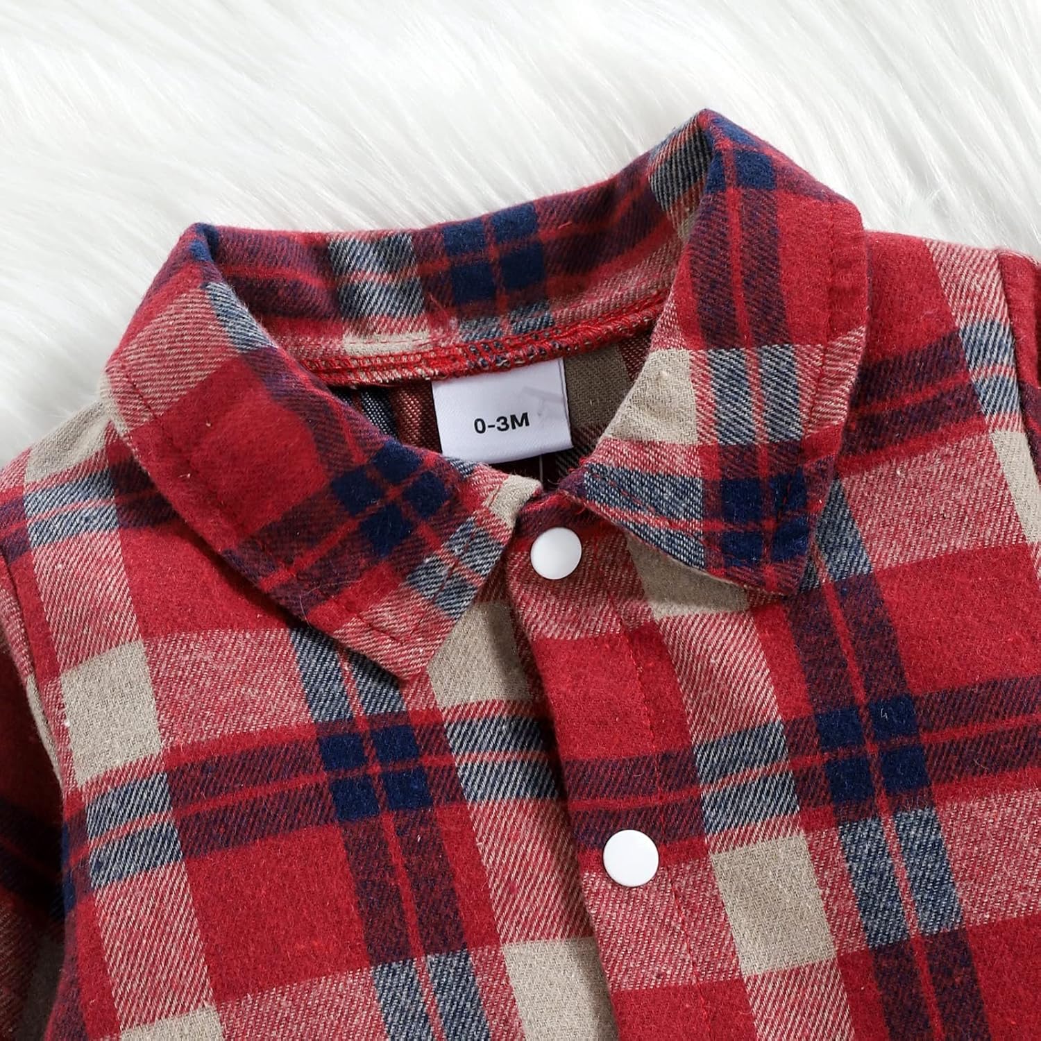 Adorable Baby Boys Cotton Overalls with Plaid Design