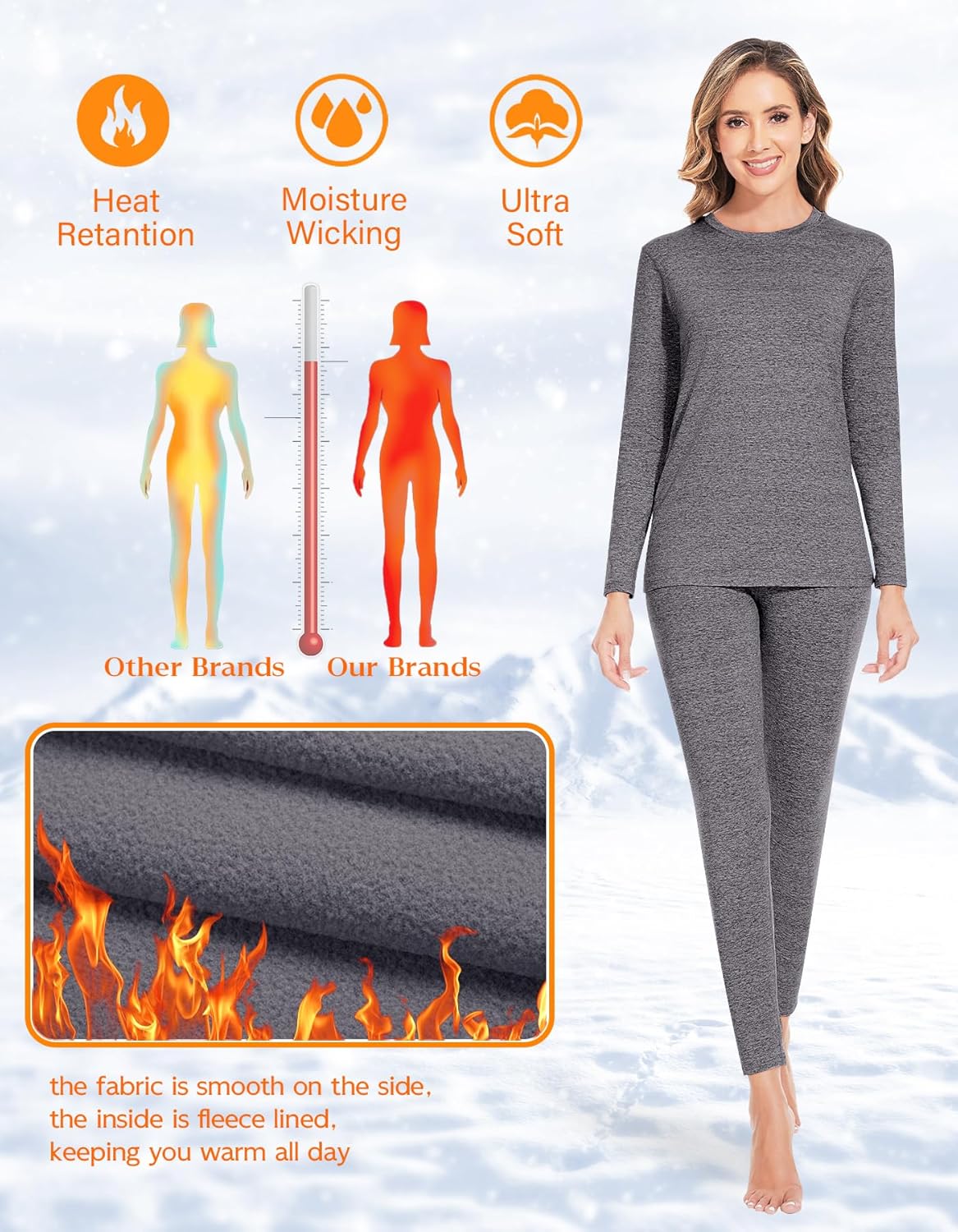 Stay Warm and Comfortable in Style Thermal Underwear Set for Women