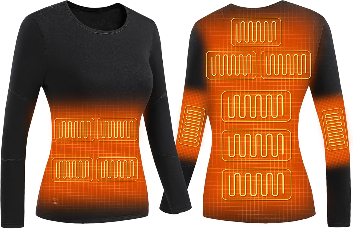 YANYNGS Heated Underwear Shirt 12 Heating Pads